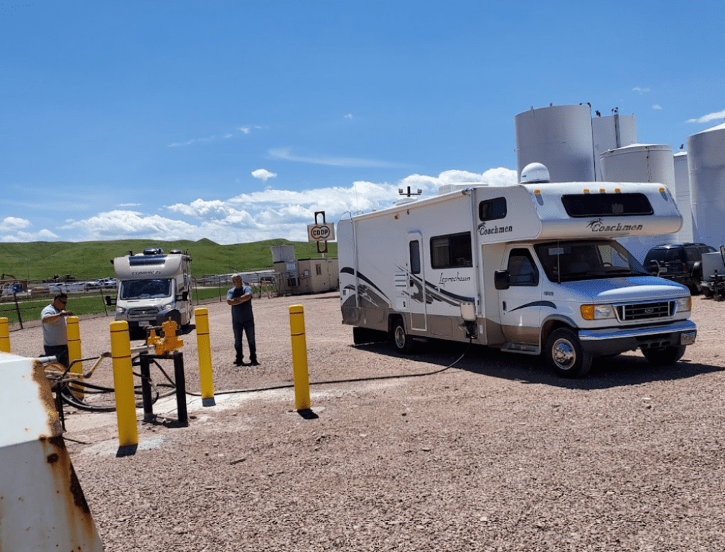 RV filling with propane