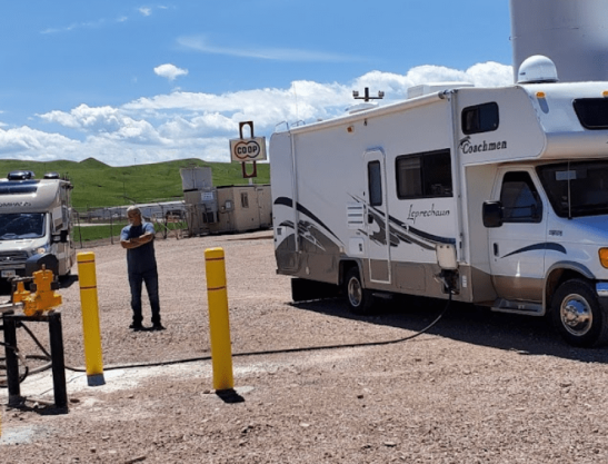 RV filling with propane